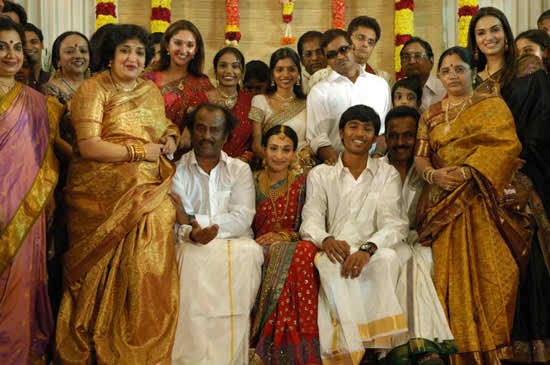 Dhanush Tamil Actor Marriage Photos with family