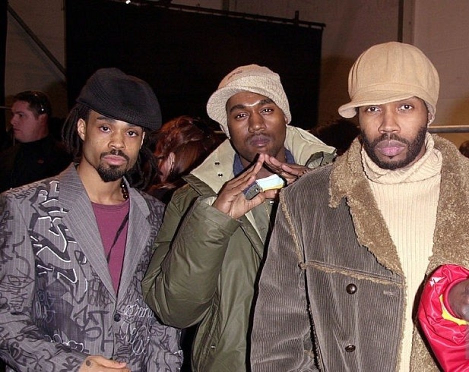 At the Mercedes-Benz Fashion Week Fall 2003 with the Roc-a-fella crew