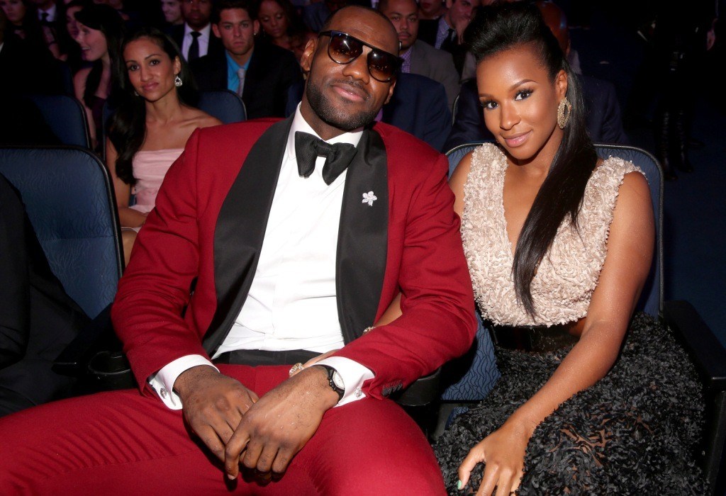 Lebron James with Wife