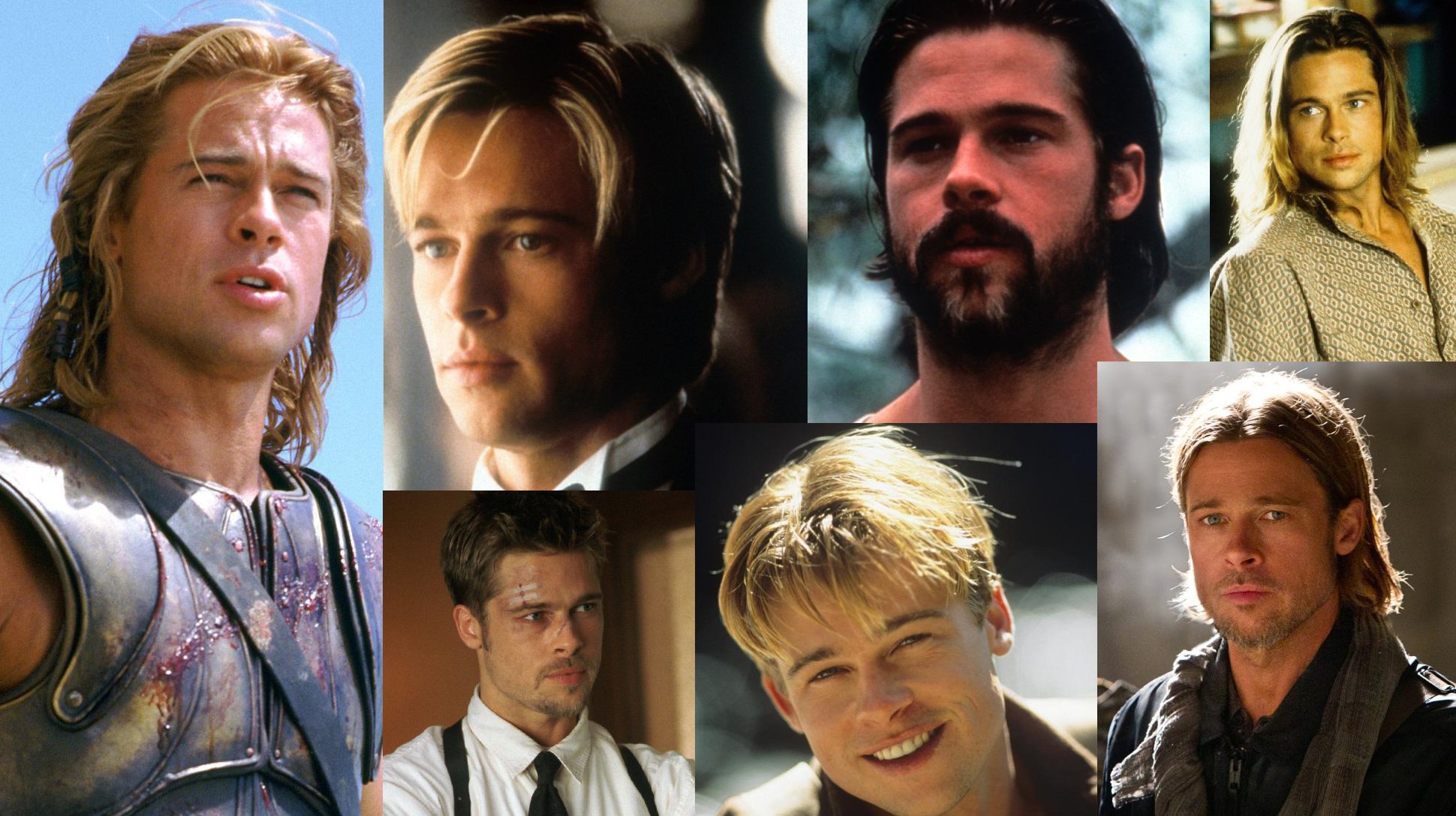 Brad Pitt's height collage
