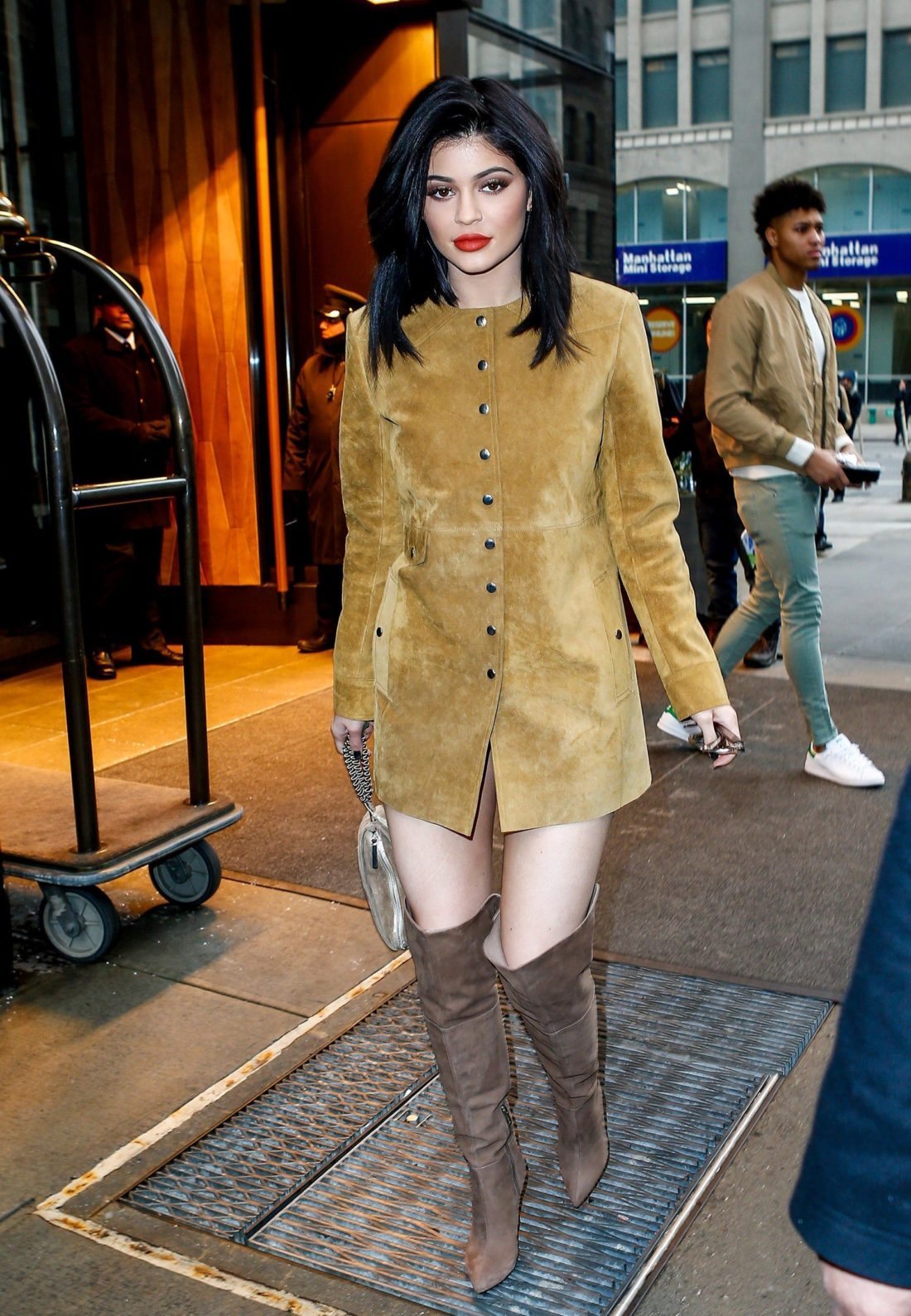 Kylie Jenner's outfits suede