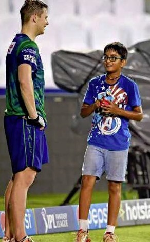 samit dravid with steve smith