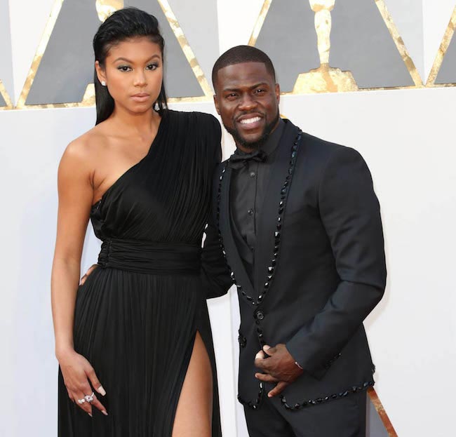 Kevin Hart and Eniko Parrish at the 88th Annual Academy Awards