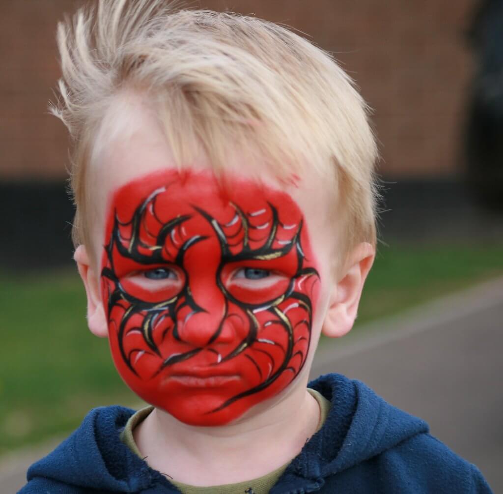 Face paint in a child