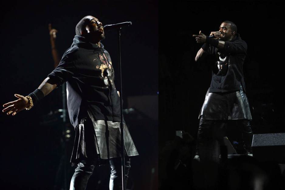 Kanye West leather kilt
