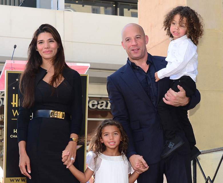 Vin Diesel with girlfriend Paloma and Kids