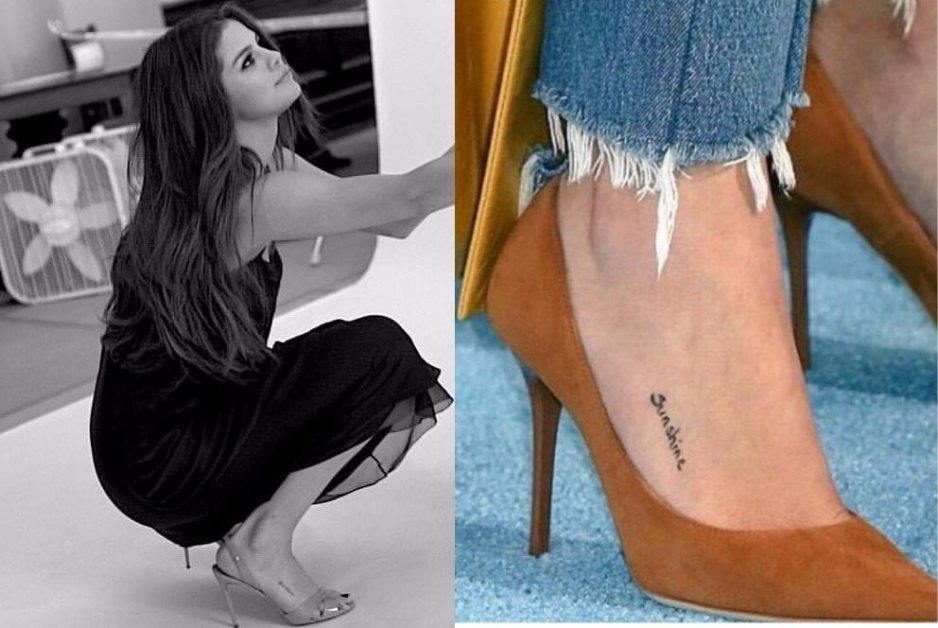 Selena Gomez Sunshine Foot Tattoo